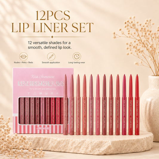 12pcs lip liner set, 12 versatile shades