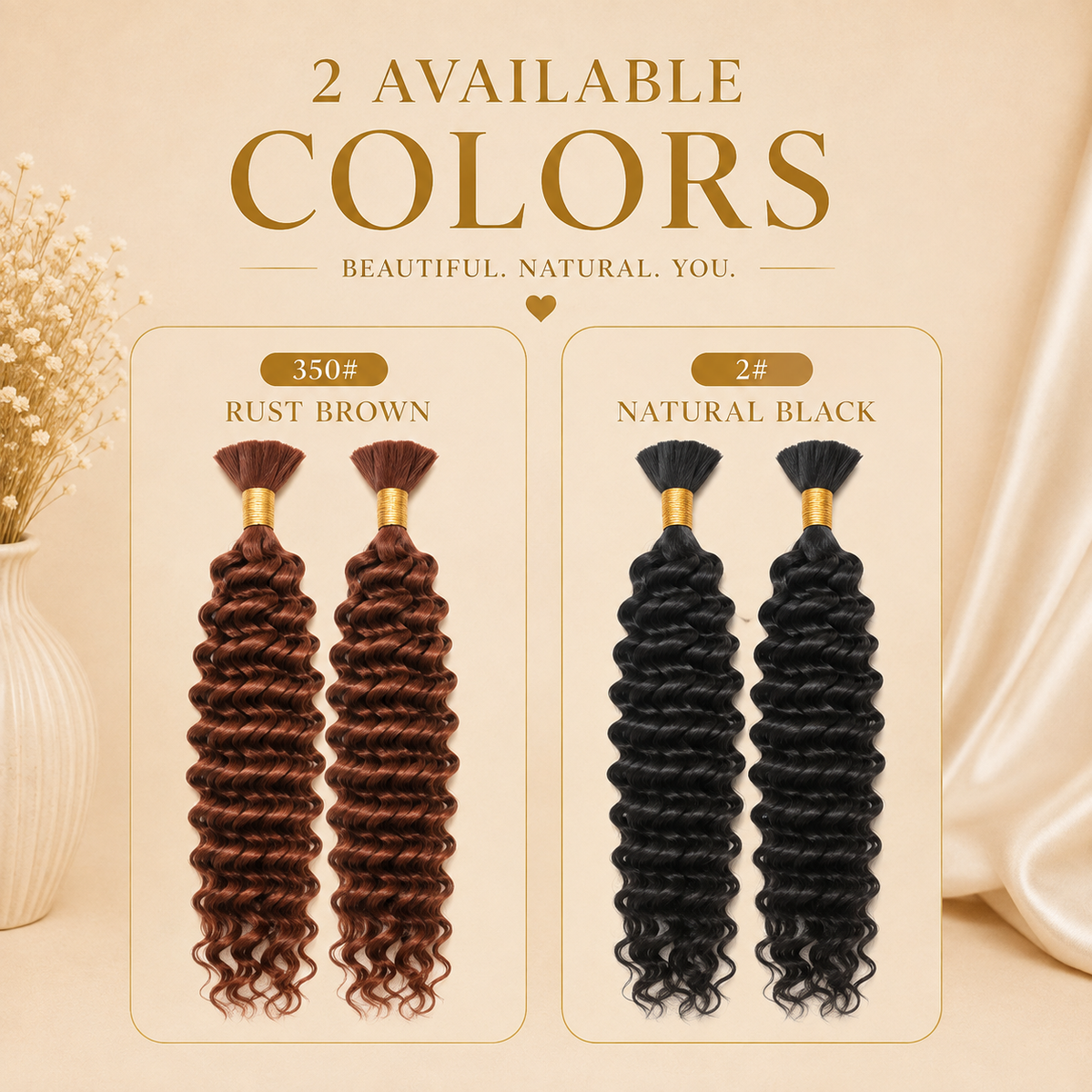 Glowth Bohemian Hair available in Rust Brown and Natural Black