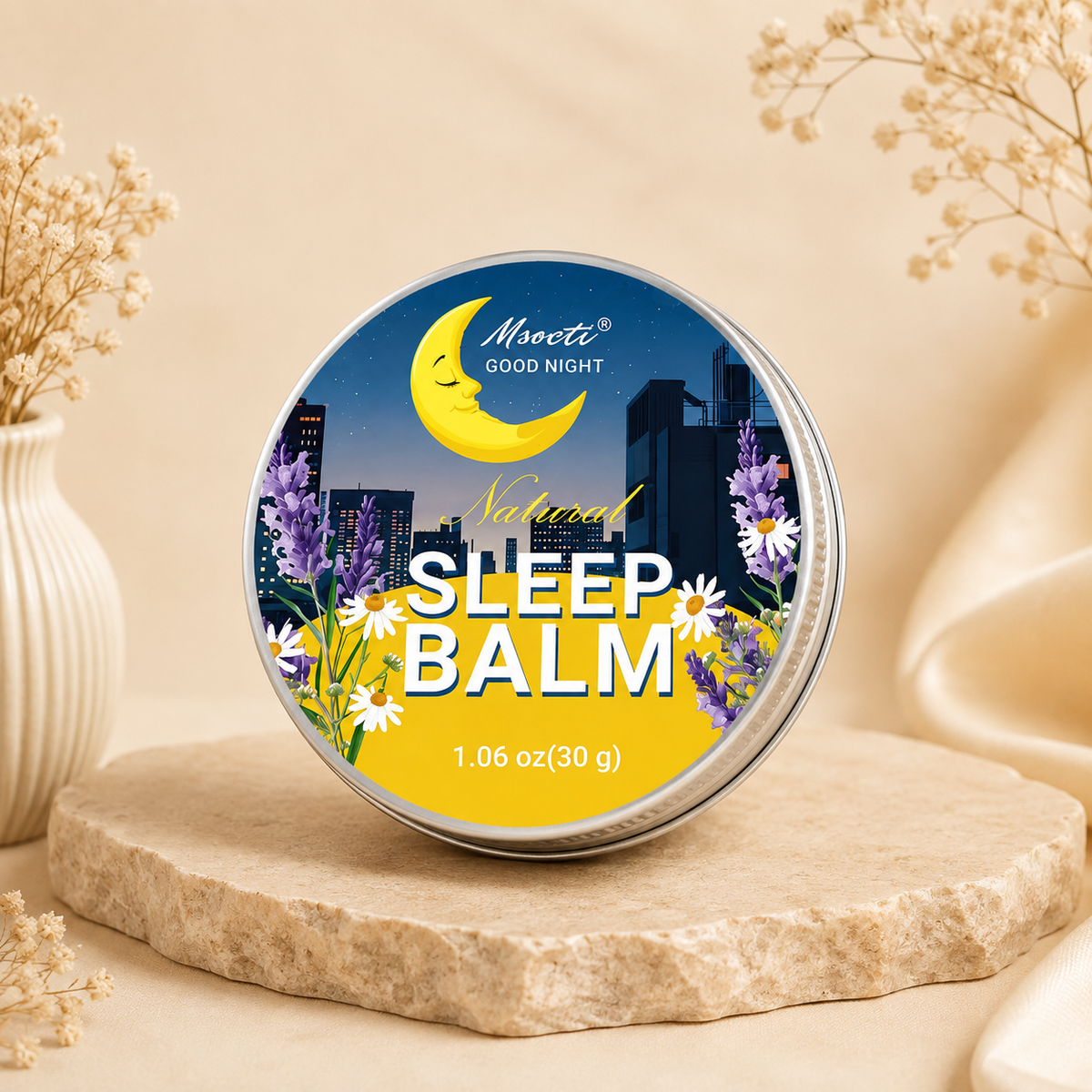Glowth Msocti Natural Sleep Balm, plain product photo