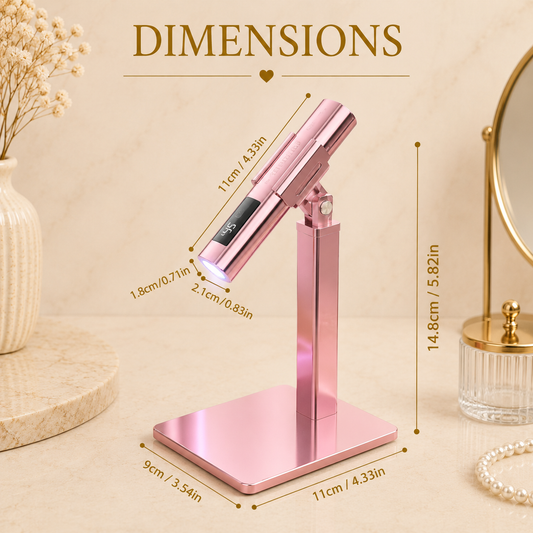 Glowth Nail Art Lamp with Stand dimensions