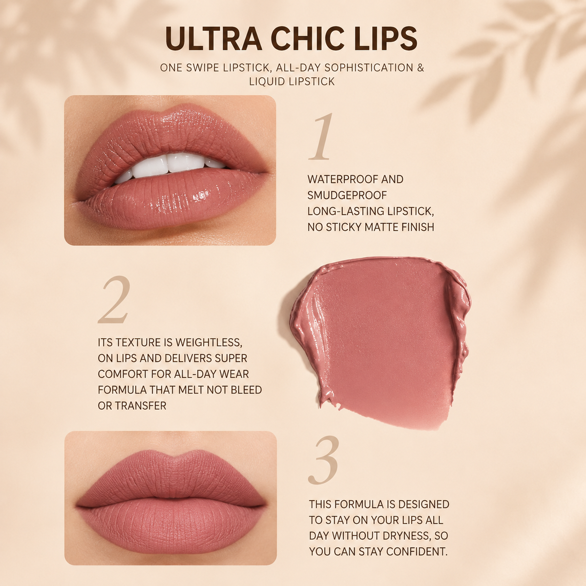 Ultra chic lips liquid lipstick application