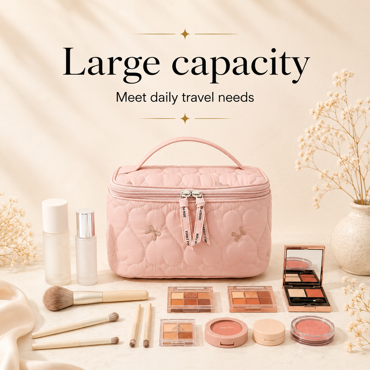 Large capacity toiletry bag, meet daily travel needs