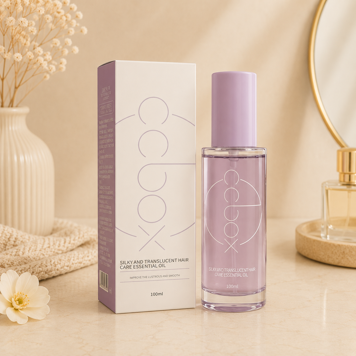 Glowth moisturizing hair oil, product photo