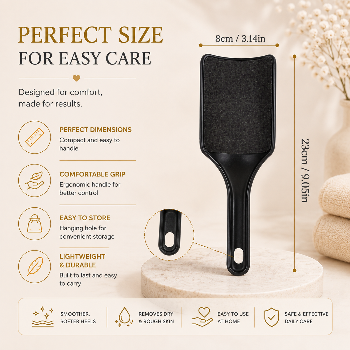 Foot File perfect size dimensions