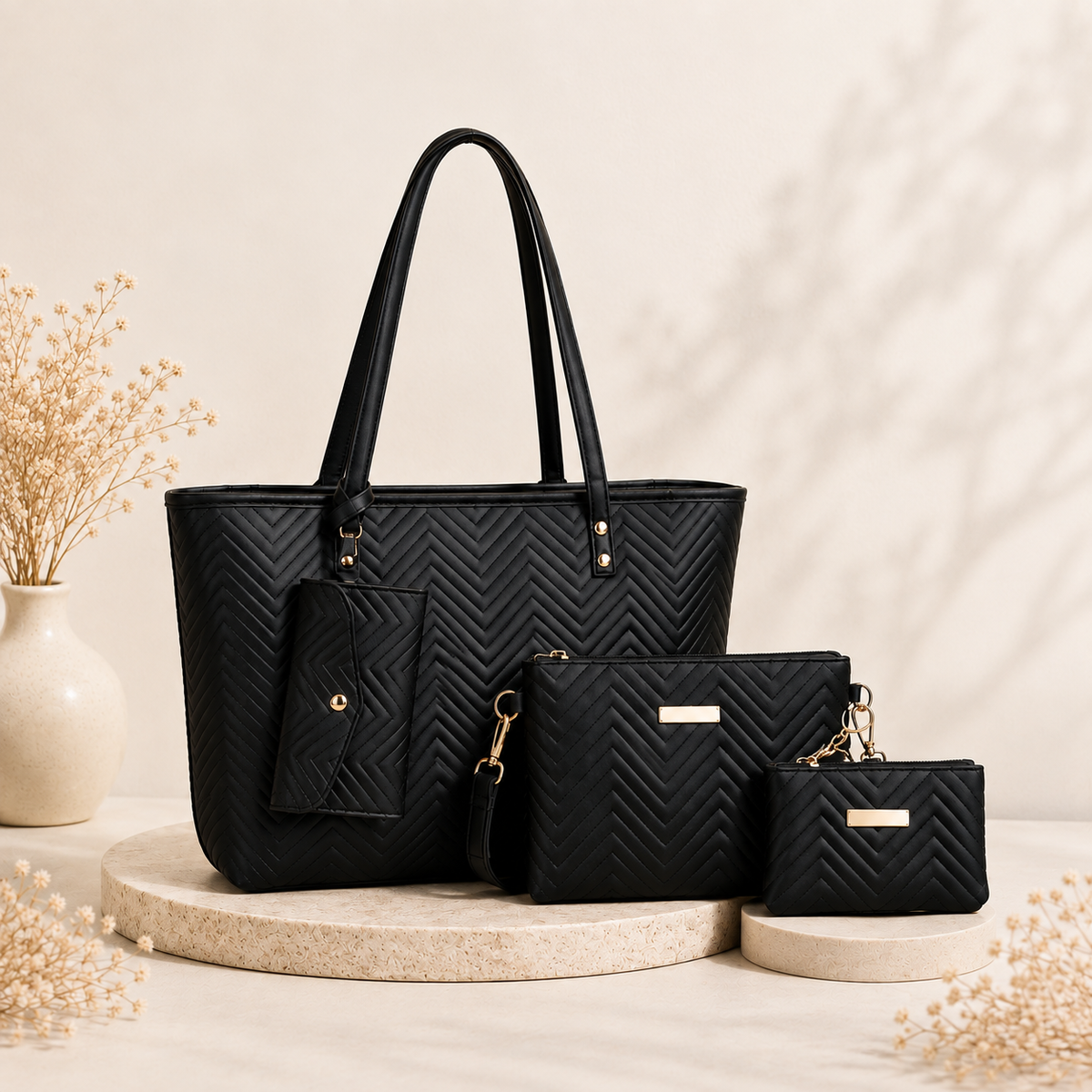 4-Piece Tote & Crossbody Bag Set