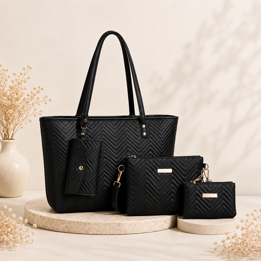 4-Piece Tote & Crossbody Bag Set