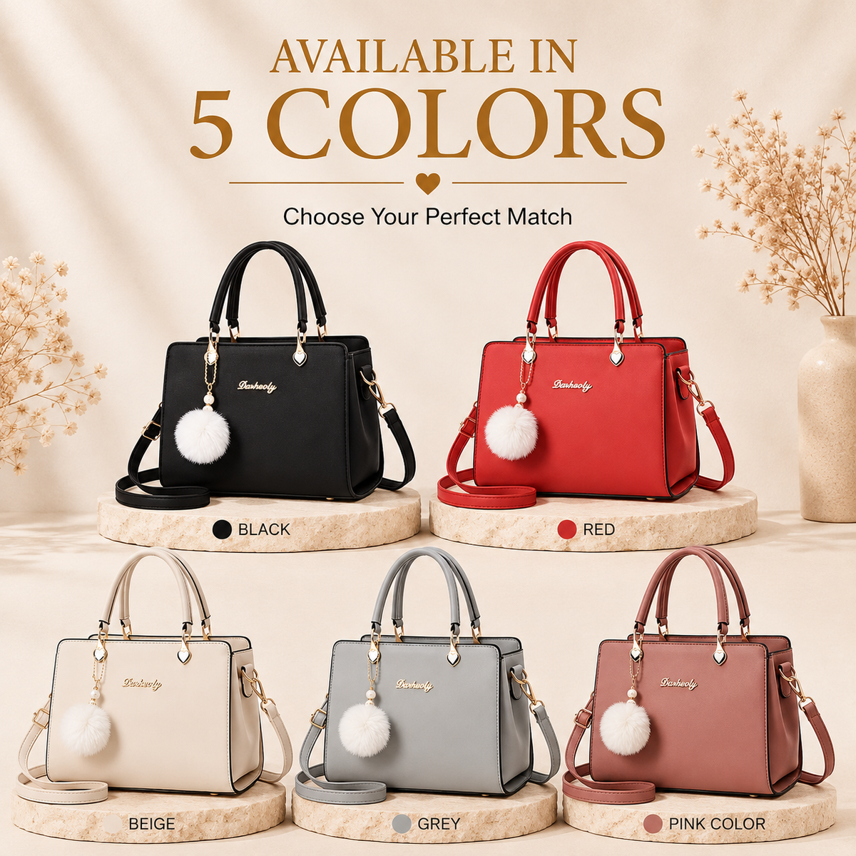 Darsheoly handbag available in 5 colors