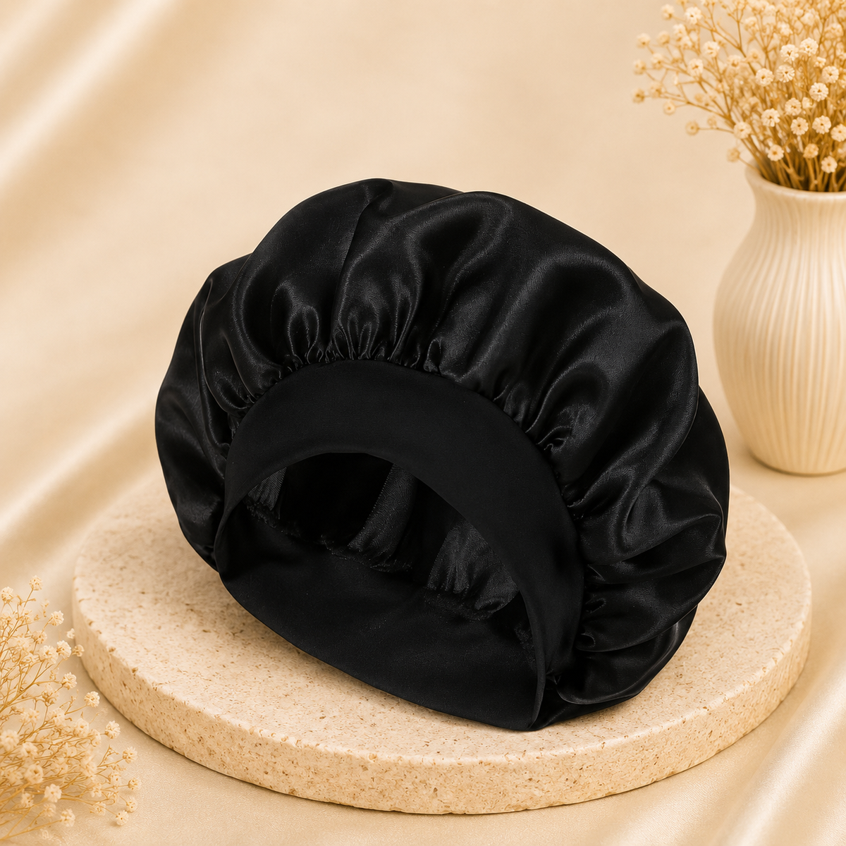 Glowth Satin Hair Bonnet features detail