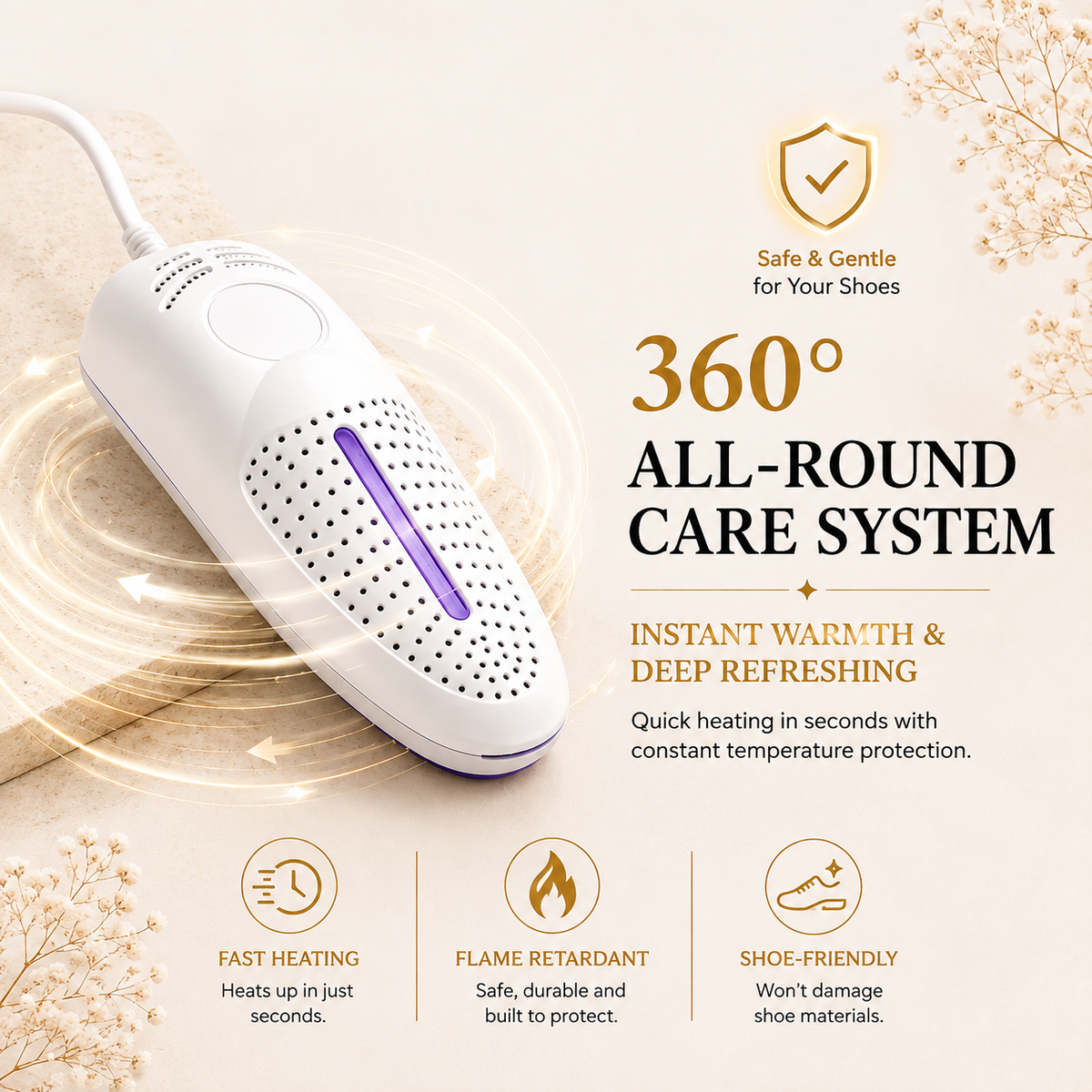 Shoe Dryer & Deodorizer 360 all-round care system