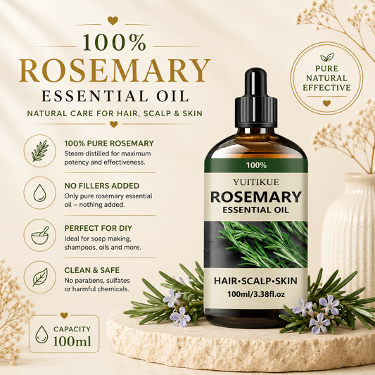 Glowth Rosemary Essential Oil features