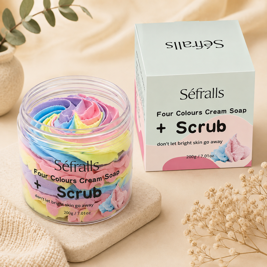 Glowth Four Colours Cream Soap + Scrub, product photo