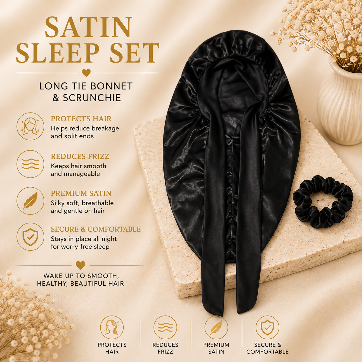 Glowth Satin Sleep Set overview and features